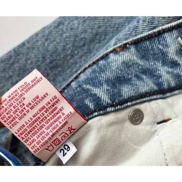 REVICE Denim Super 80s High Rise Straight Leg Distressed Jeans Size 29 - Picture 8 of 8